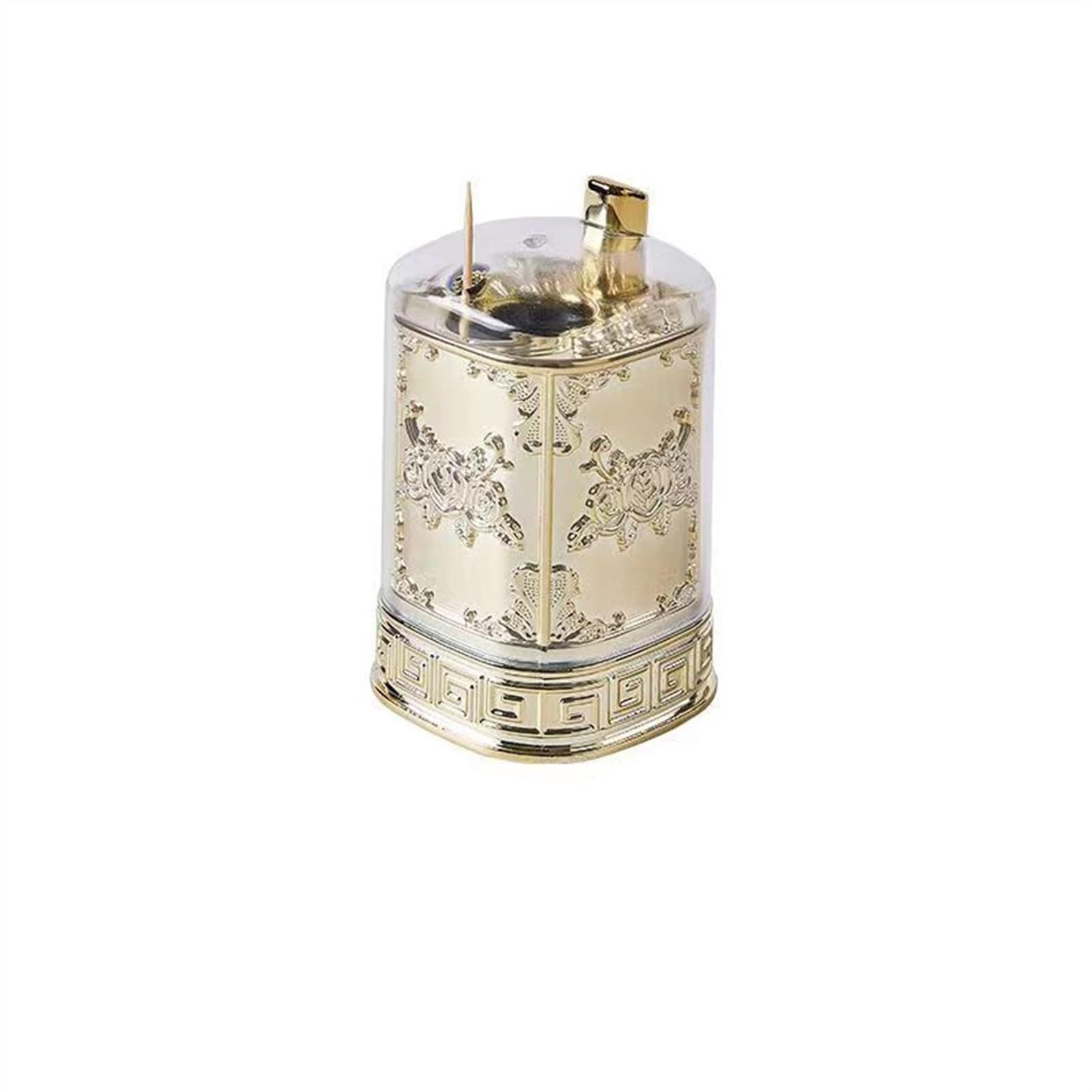Wdwdw F Toothpicks Dispenser Toothpick Box 1Pcs Retro Press Type Holder Ashion Restaurant Hotel Household Holder