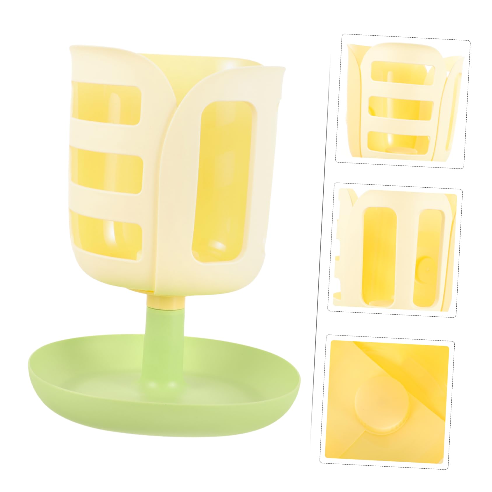 TOYANDONA Supporto Mangiatoia Per Conigli e Porcellini D’india a Forma Di Tulipano in Plastica Pp Resistente, Antispreco e Fissabile in Gabbia Per Alimentazione Ordinata Di Piccoli Animali Domestici