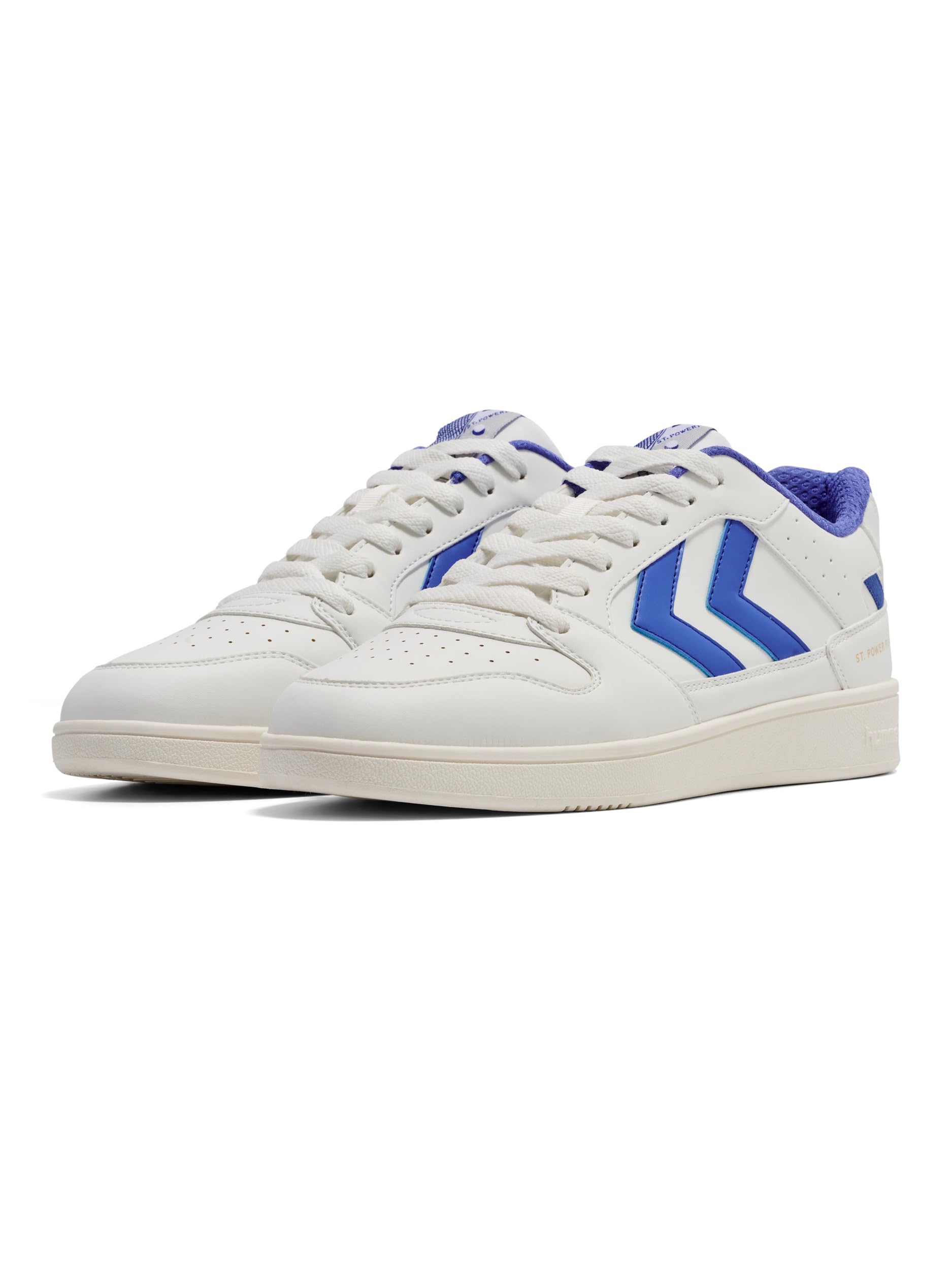 hummel Unisex ST. Power Play Trainers, White/Blue, 37 EU, White Blue, 5 UK