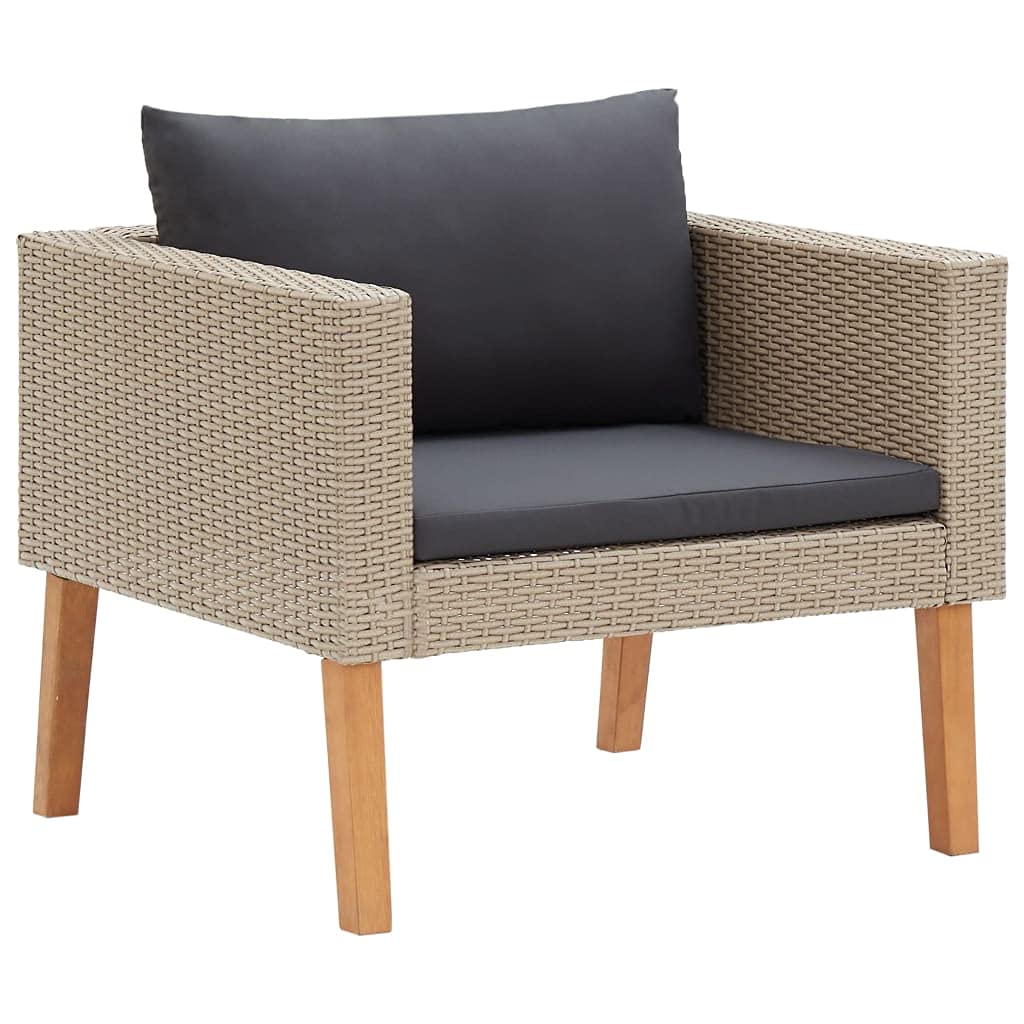 Juego de muebles de jardín de 3 piezas de ratán para exteriores, mesa de jardín, grupo de asientos para balcón interior y exterior, terraza, jardín, balcón, piscina