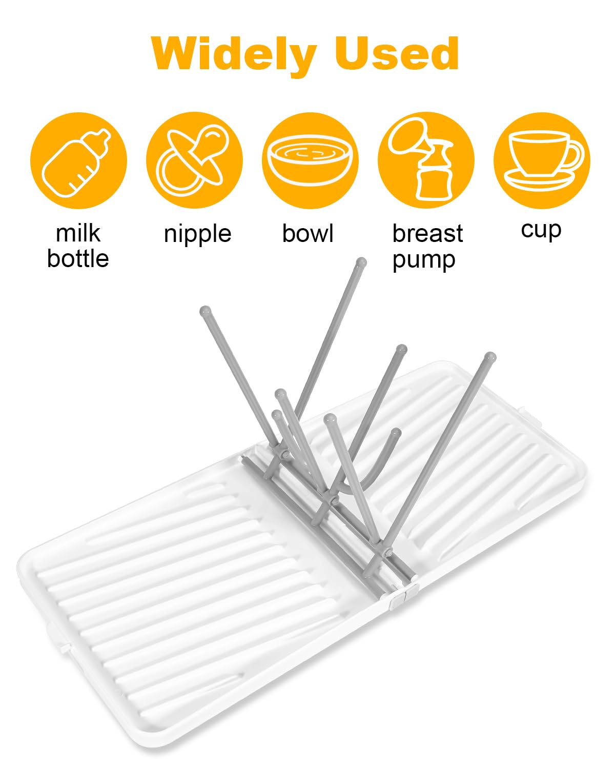 Bottle Drip Rack Baby Bottle Dryer Foldable Bottle Drying Rack With Drip Tray - Portable ...