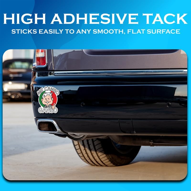 Miniatura 4 de Me Canso Ganso Amlo Mexican Presidente - Mexico Amlito Stickers - Calcomanías de vinilo de alta calidad para parachoques paquete de 2 unidades  5