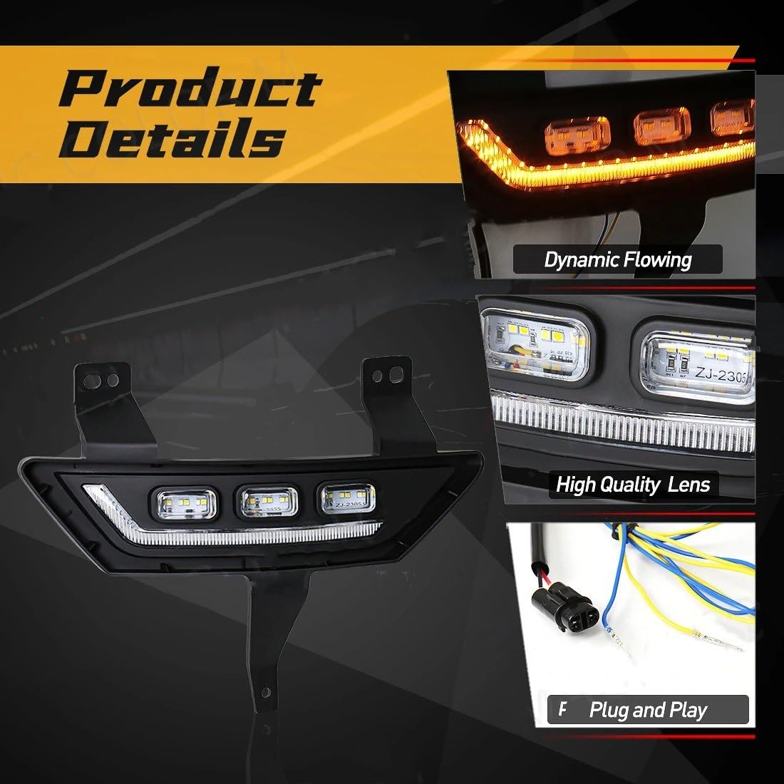 Luces Antiniebla Luz Niebla Para GWM Para Excelente Para Pared Para POER 2021 2022 Luces Diurnas LED DRL Faros Antiniebla Para Coche Intermitente Blanco Amarillo Azul Para 12V