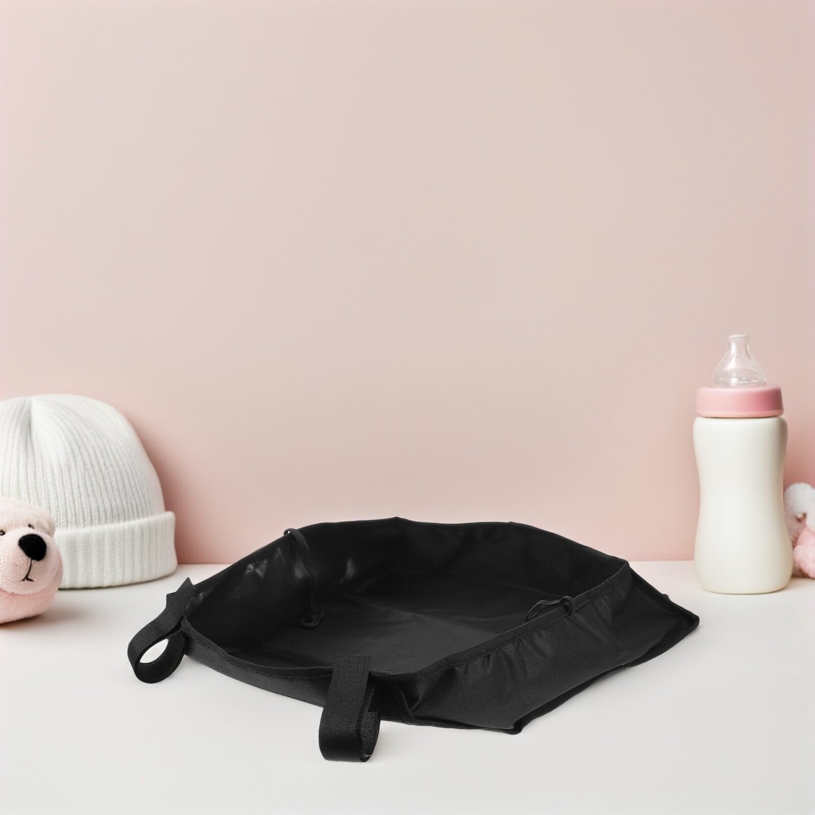 Borsa Portaoggetti per Passeggino 2 Pezzi Cestino Porta Pannolini Sotto Passeggino Organizer Grande e Compatibile per Gite Borsa da Appendere