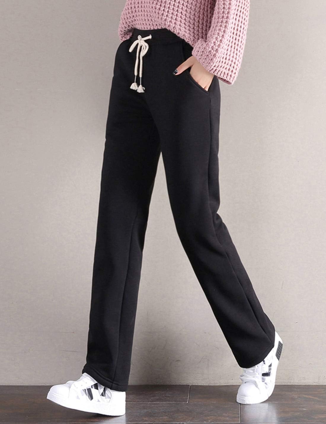 Gihuo Women's Winter Warm Sherpa Lined Sweatpants Fleece Pants - Image 2