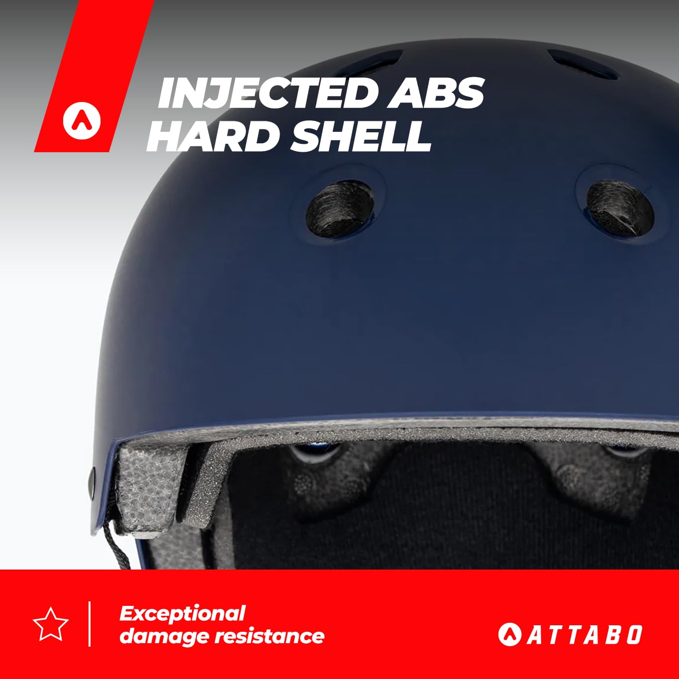 ATTABO Genes Helm für Skateboard und ScooterMTB Helm mit ABS Hartschalentechnologie mit 11 Lüftungslöchern Verstellbar mit Drehknopf Langlebiges Material und Sicherheit