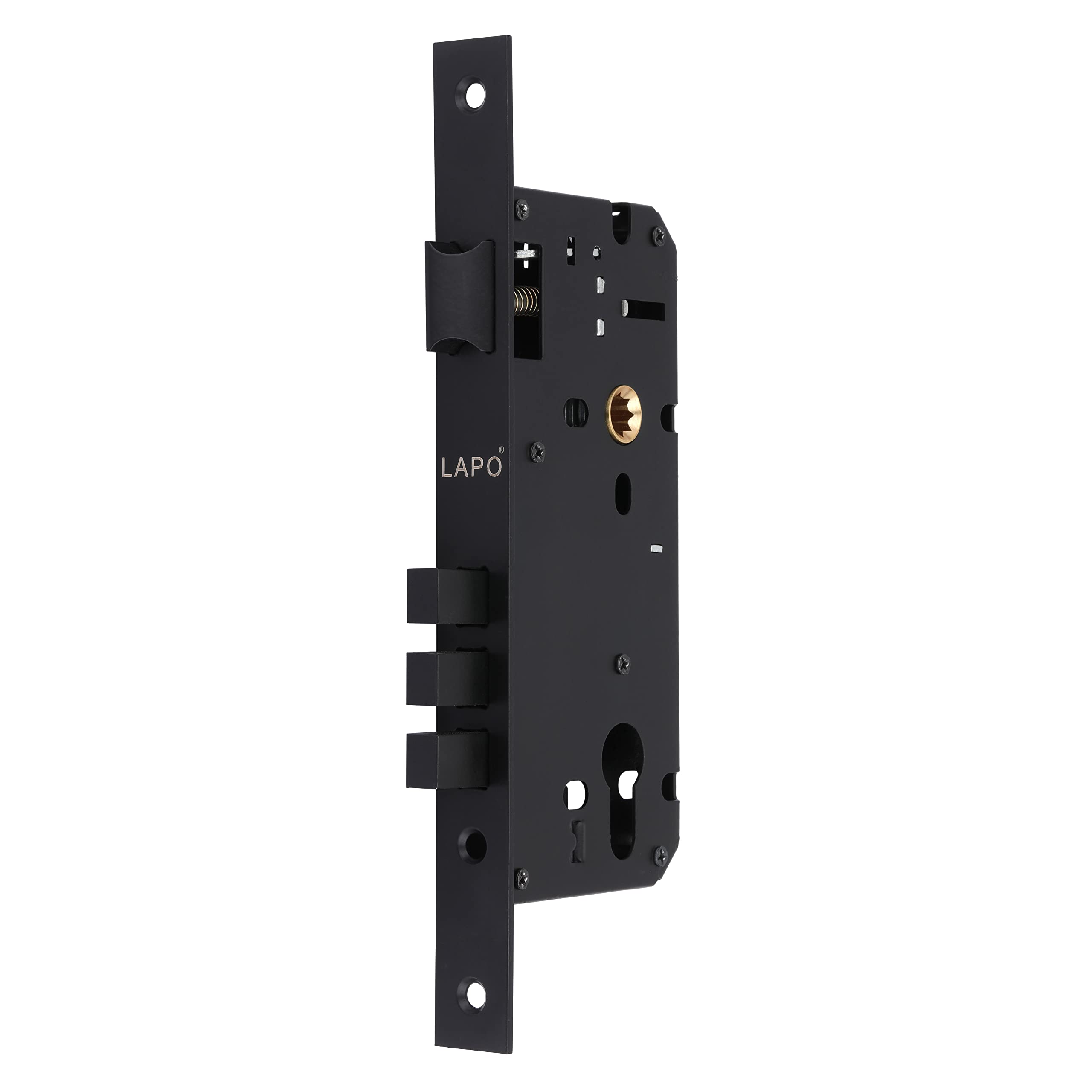 LAPO Heavy Duty Brass Lock Body Set for Wooden Door, Mortise Lock Body, Lock Body 50 mm x 85 mm Three Bullet (Black Finish)-Pack of 1 pcs (B0BS6TD493) Amazon Price History, Amazon Price Tracker