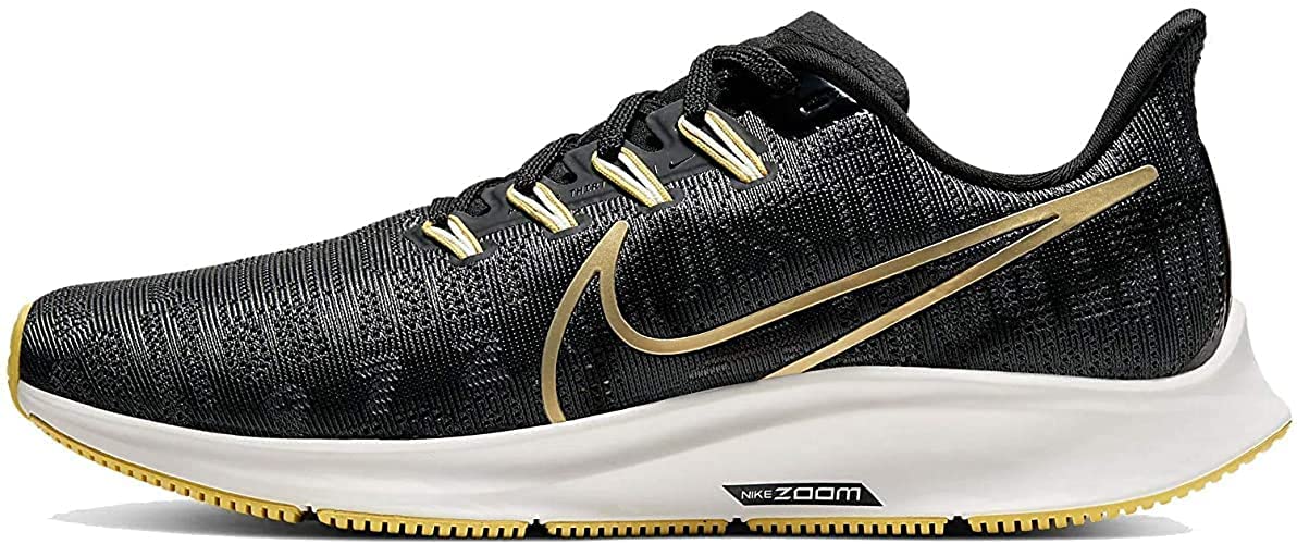 Amazon | [ナイキ] W AIR ZOOM PEGASUS 36 PREMIUM BLACK/GOLD