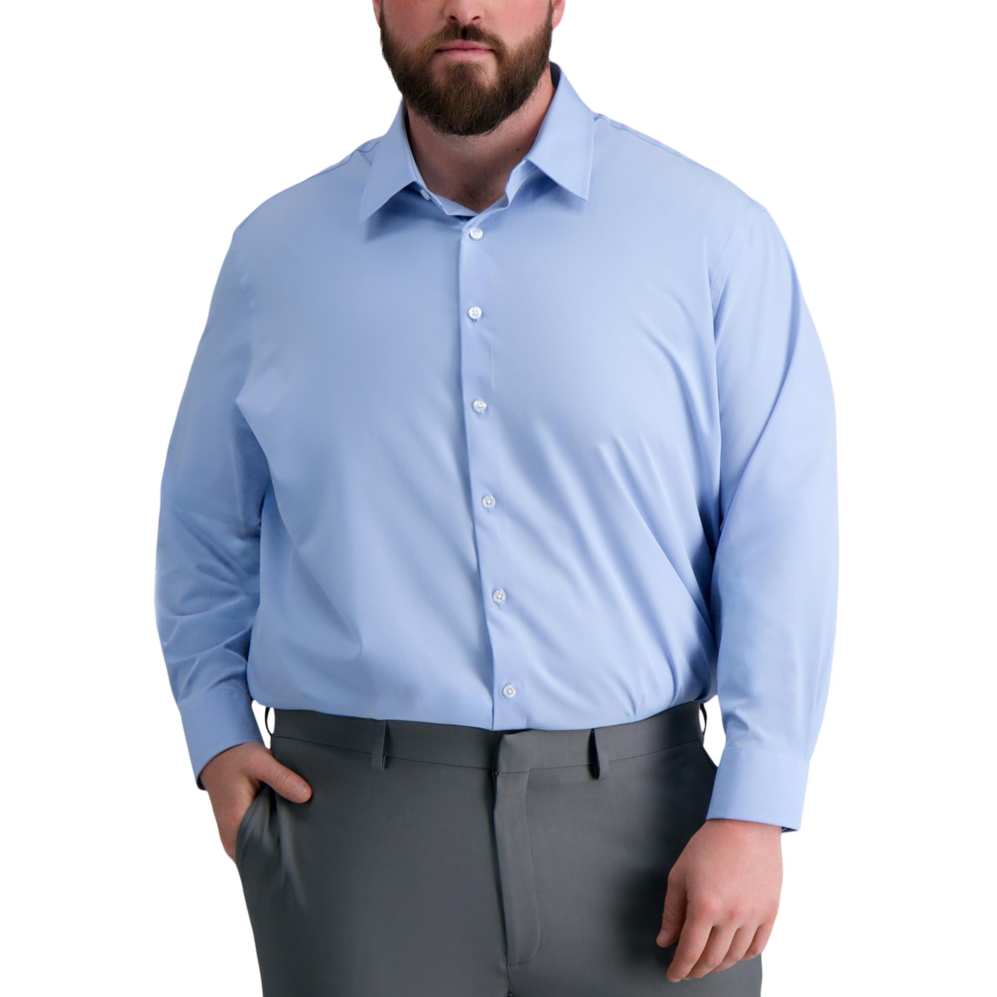 Haggar Smart Wash Classic Fit Comfort Stretch Dress Shirt - Taglie Grandi O Alte Smart Wash Classic Fit Comfort Stretch Dress Shirt - Taglie Grandi o Alte Uomo