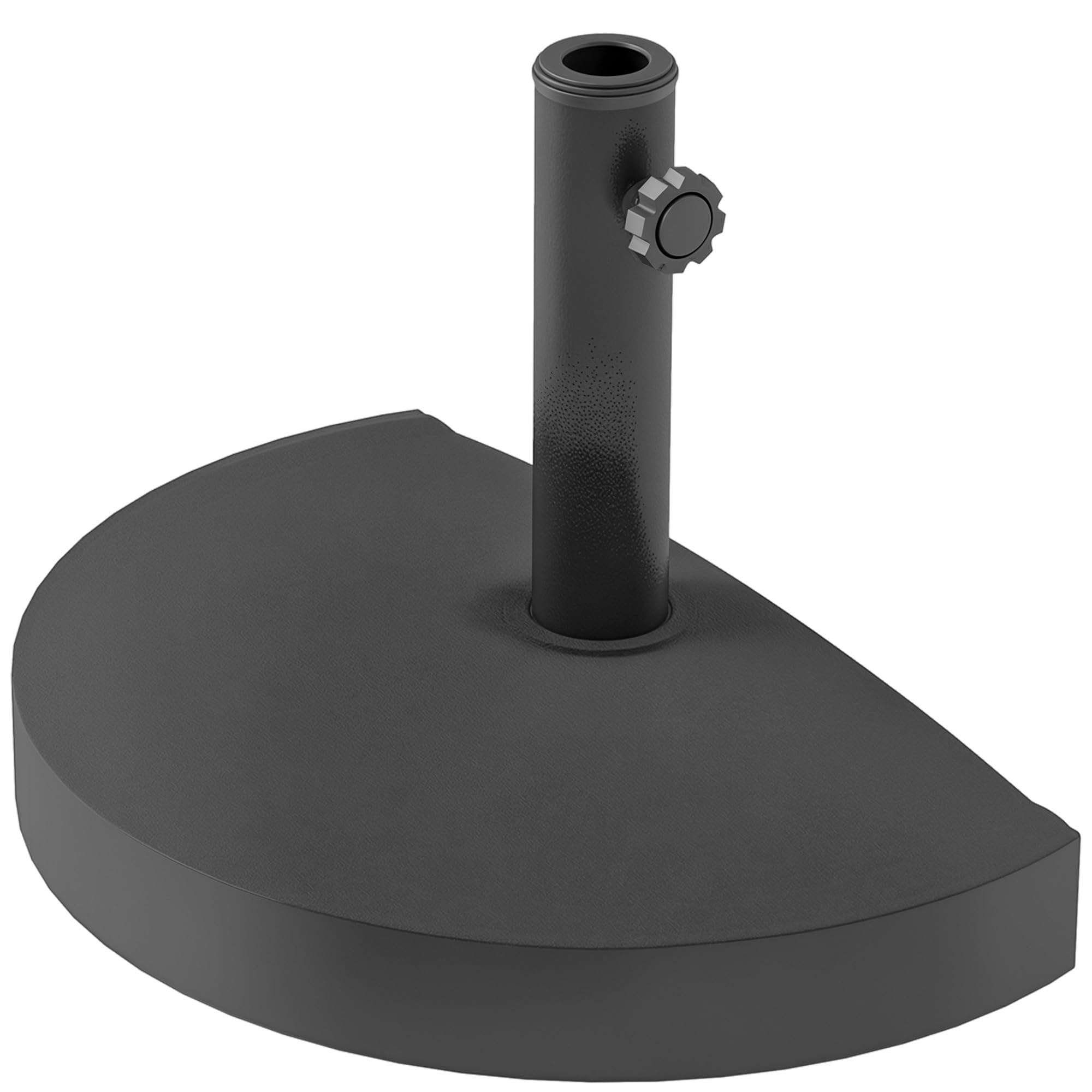 Outsunny Pied de Parasol 9 kg, Support Parasol en résine pour mât de 32, 38, 48 mm, Base de Parasol pour terrasse Piscine Patio Jardin, 49 x 31 x 33 cm, Noir