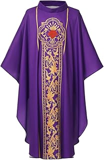 Mens Womens Priest Celebrant Chasuble Catholic Church Father Mass Vestments Robe