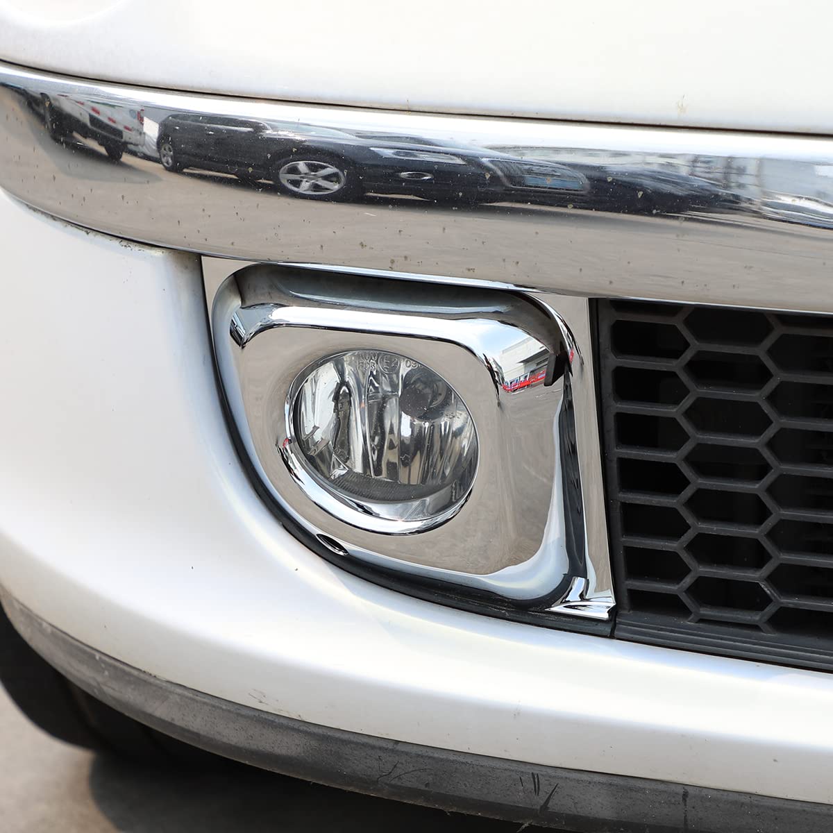 YANER Paraurti anteriore di guida fendinebbia lampada anello lunette coperture adatte per Fiat 500 2011-2015, copertura anteriore fendinebbia cornice cornice accessori auto