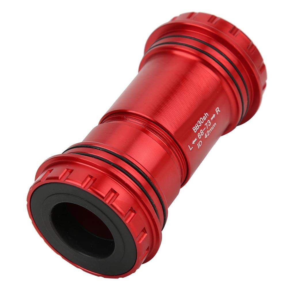 Alloy Thread BB30 Bike Bottom Bracket, BB Bottom Bracket, Screw-in Locking for 24/24mm Crankset 42mm Frame Shell(red)