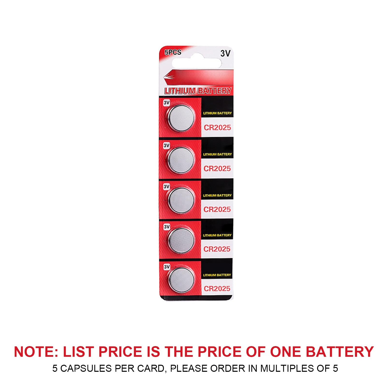 Multipacks de 5/10 pilas de botón de litio CR2025 de 3 V, fuentes de alimentación CR2025 de 3 V, batería de botón para dispositivos electrónicos — view 3
