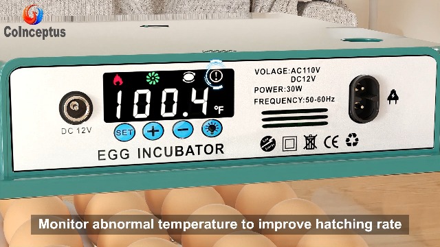 Image of CoInceptus 16 Eggs Incubators for Hatching Eggs, Egg Incubator with Automatic Egg Turning and Temperature Control, Chicken Egg Incubators with Egg Candler for Duck Goose Pigeon Quail