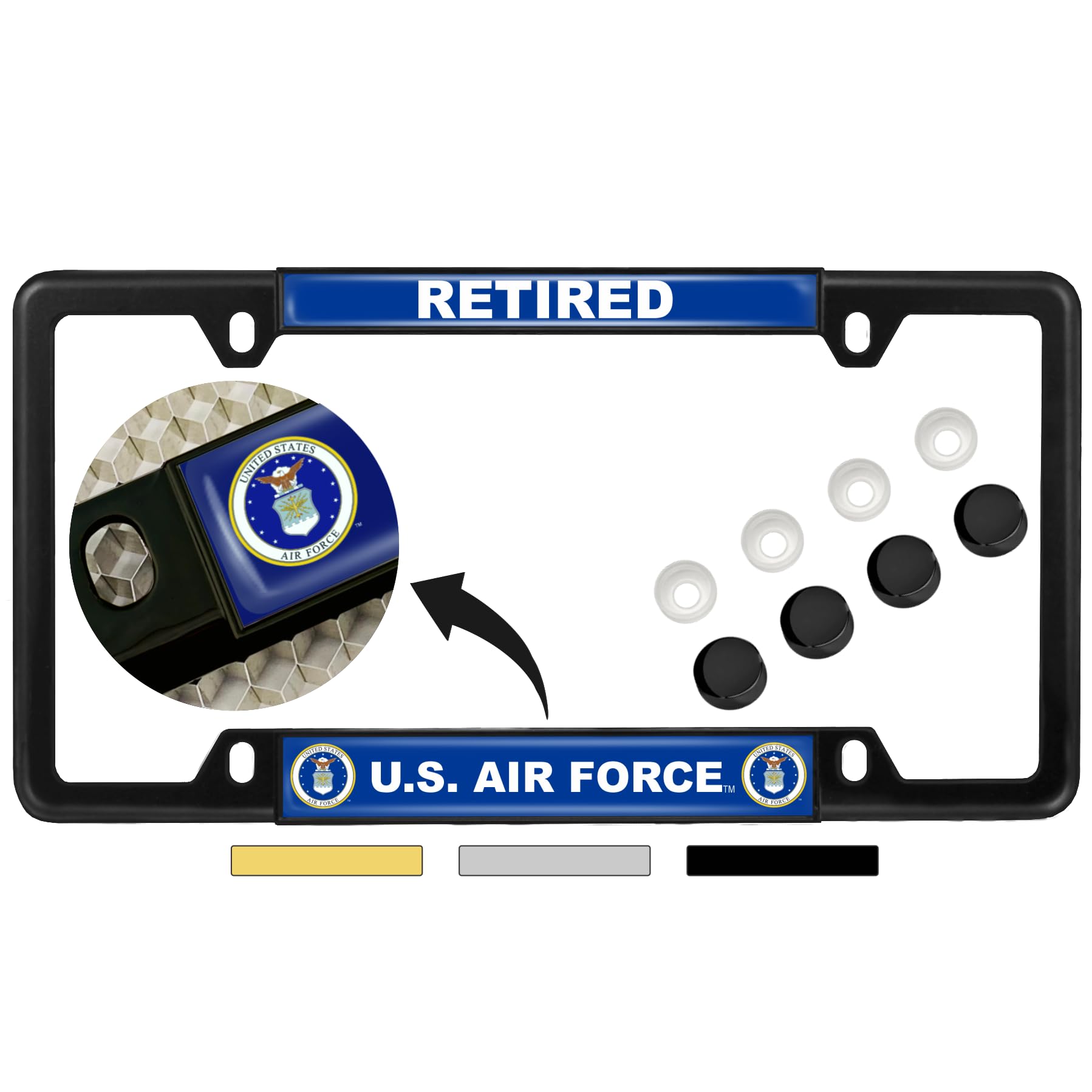 USAF Retired Domed Narrow Top Frame