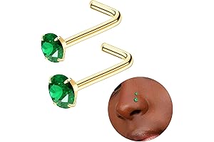 Gold Shamrock Nose Ring for Women, Titanium Shamrocks