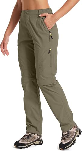 Women's Hiking Pants Convertible Quick Dry Stretch Lightweight Zip-Off Outdoor