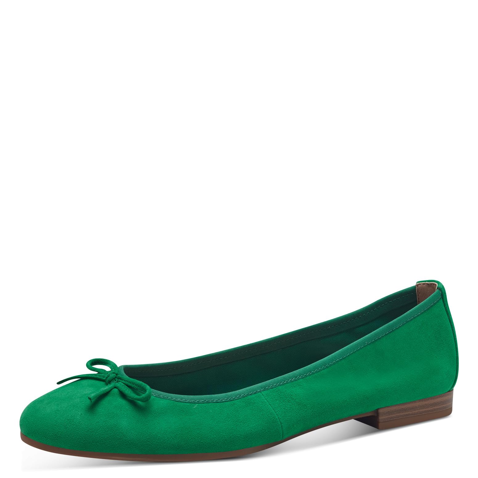 Tamaris Women's Leather Ballet Flats, Green/Green, 36 EU