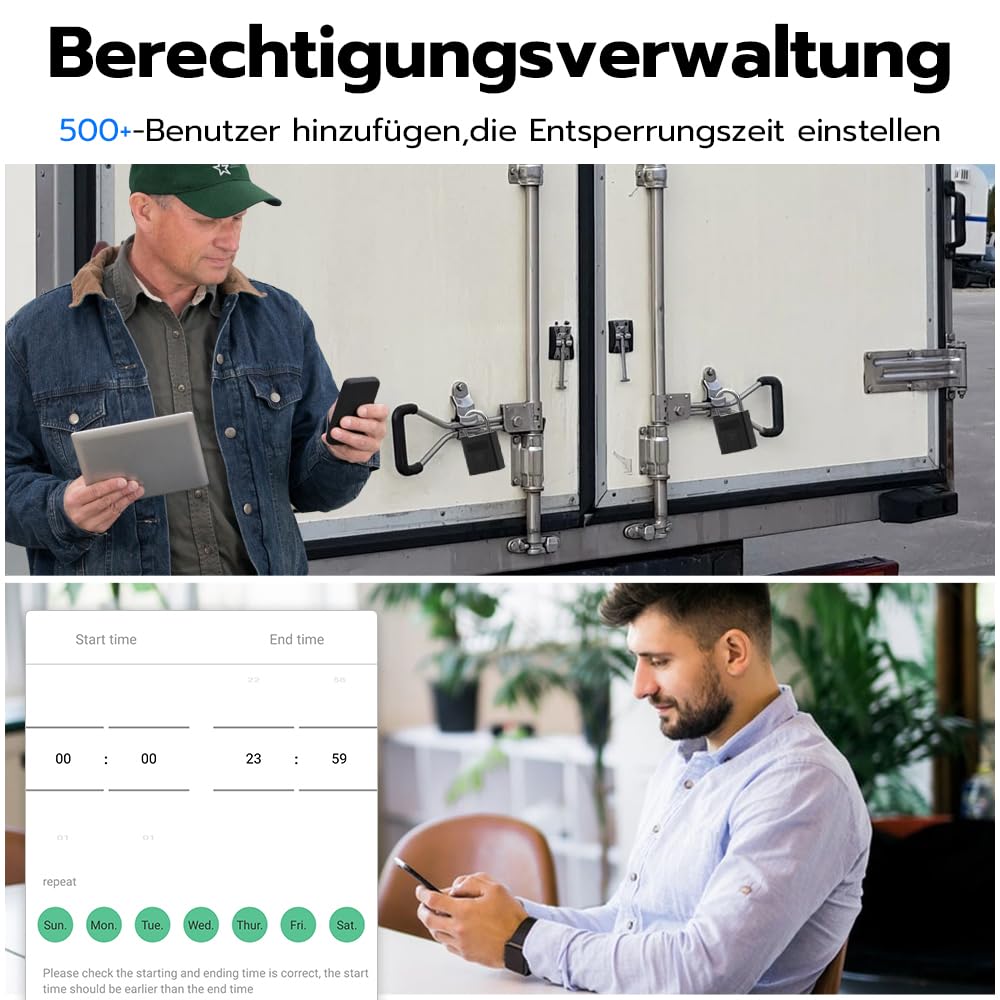 Vorhängeschloss mit Schlüssel eLinkSmart Fingerabdruck Vorhängeschloss wasserdicht stoßfest mit App-Benutzerverwaltung Vorhängeschloss gleichschließend für Außenbereich 500mAh Batterie hält lange