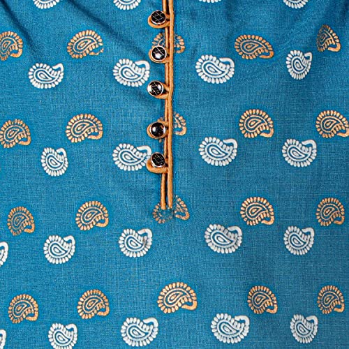 Image of Pro-Ethic Style Developer Kurta Pajama For Kids Boys | Cotton | Floral Print | Ethnic Wear (S-204)