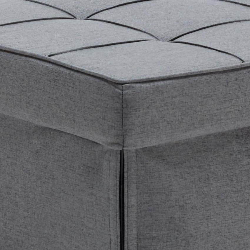 Produce Shop Pouf Poltrona Letto Pieghevole in Tessuto Sweet Relax - Grigio Scuro