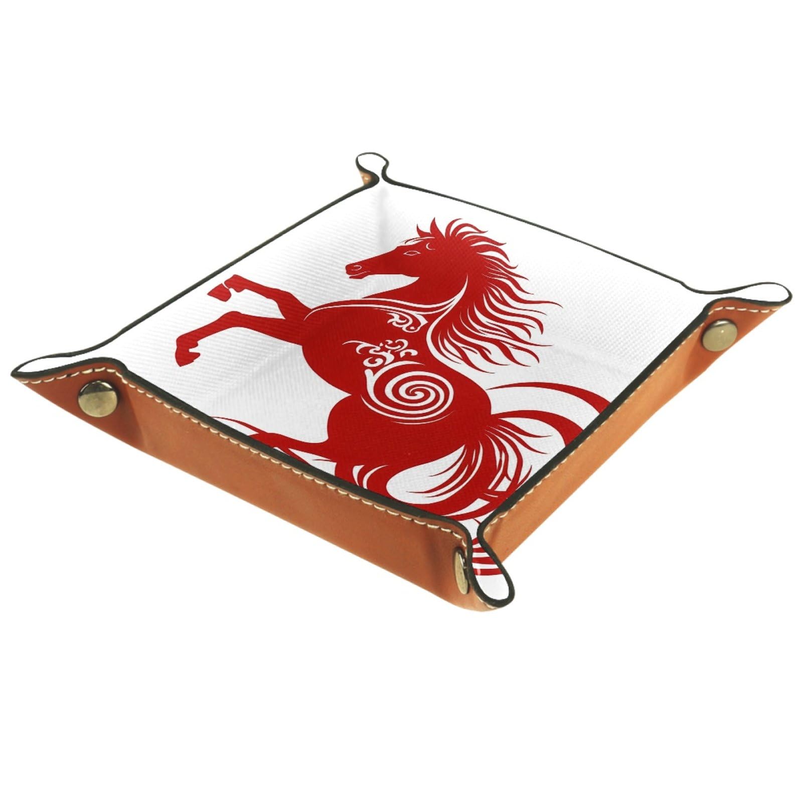 VAPOKF Horse Dice Tray, Folding Microfiber Leather Dice Holder for Dungeons and Dragons RPG Dice Gaming D&D and Other Table Games