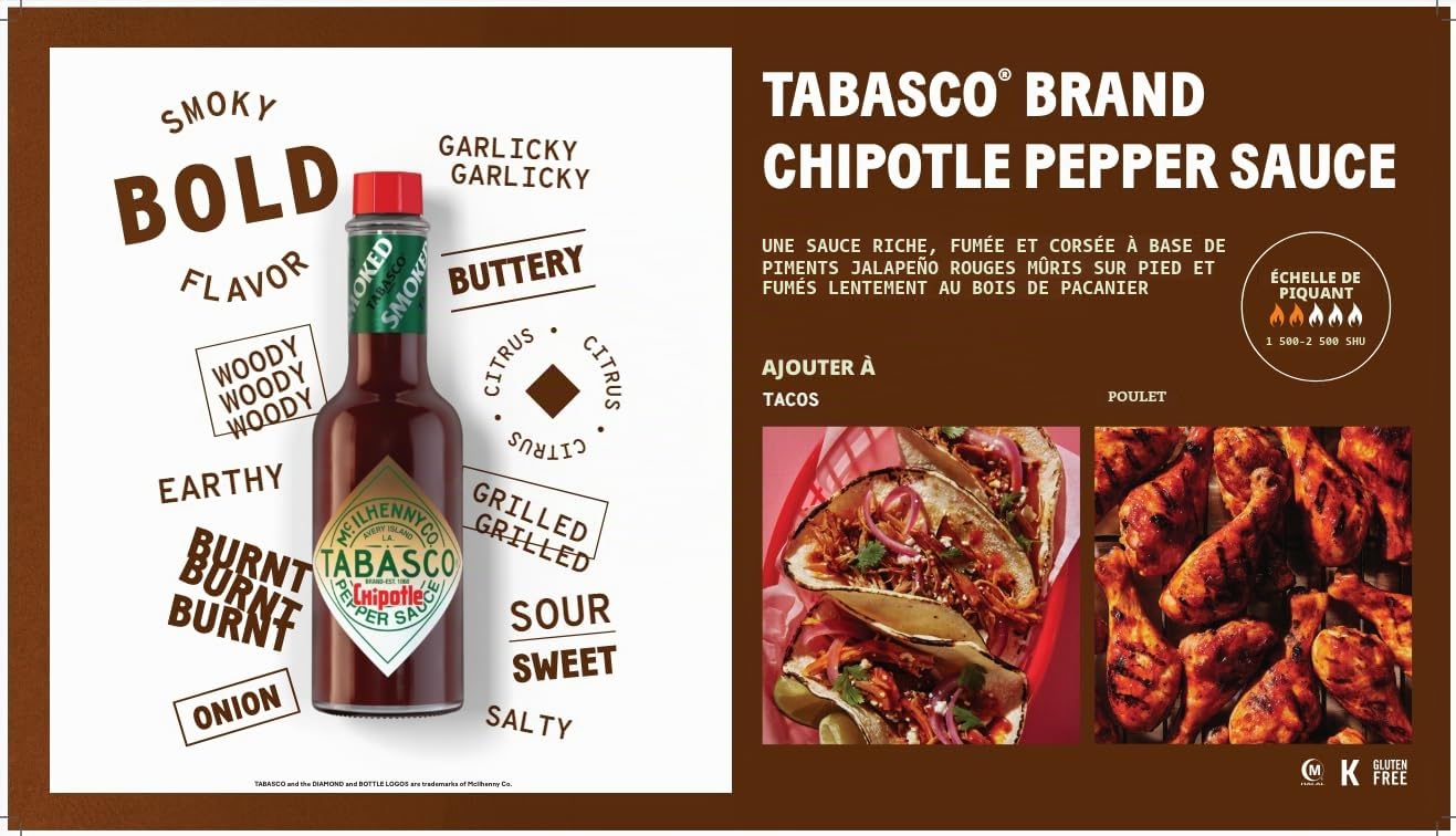 Tabasco To Go - 3 Bouteilles de 3.7 ml - Contenants : sauce rouge originale, sauce jalapeño verte et sauce chipotle