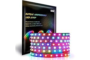 ALITOVE WS2812B Waterproof LED Strip Light 16.4FT RGB 300 Pixels