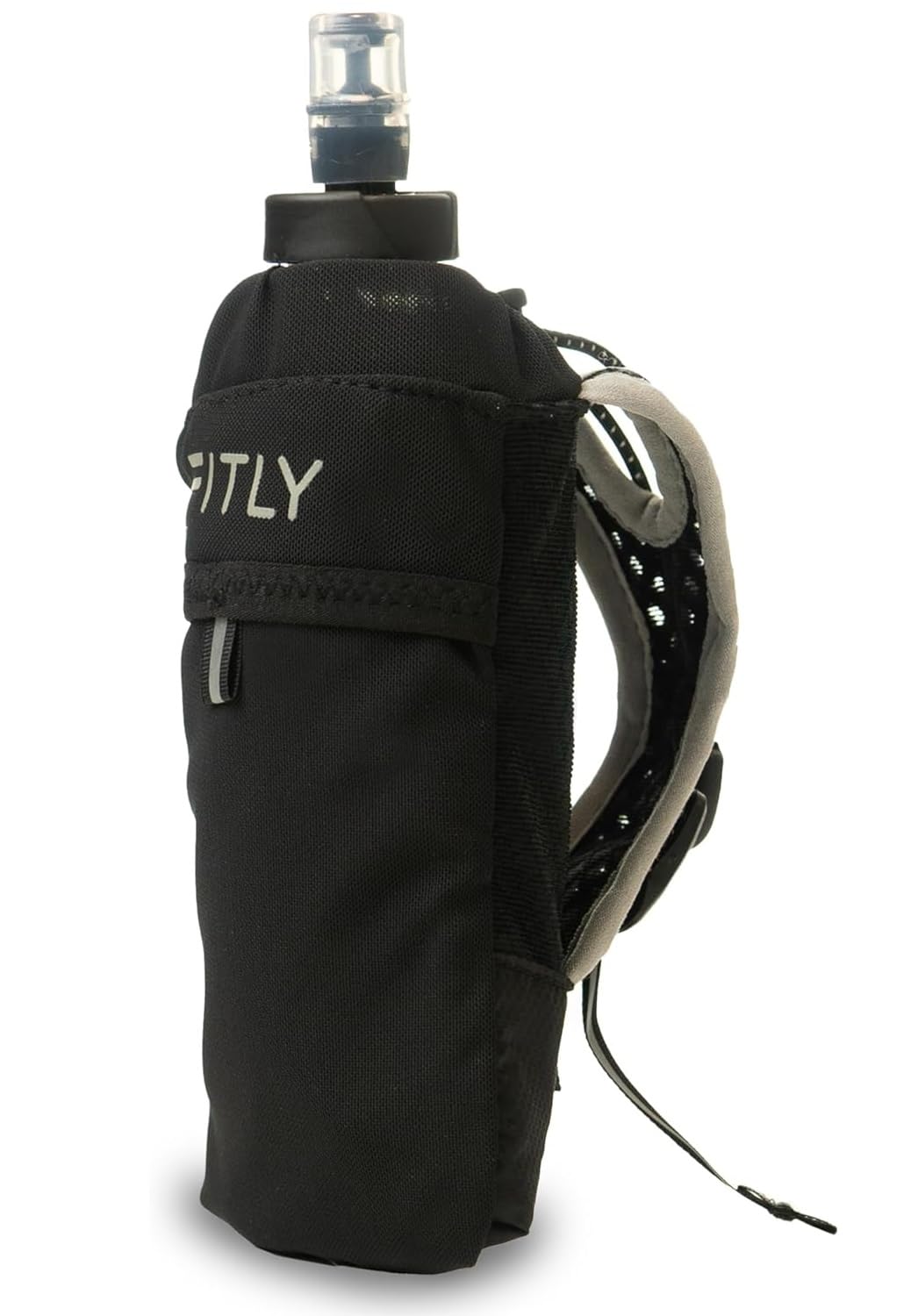 FITLY Running Handheld Water Bottle 12 oz Soft Flask, Hand Water Bottle for Runners Hiking, Skiing & Outdoor Activity