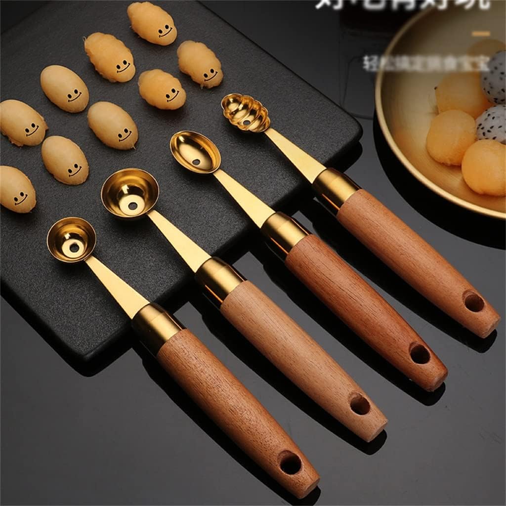 Digging Fruit Ball Spoon Watermelon Round Machine Tool 4-piece Set