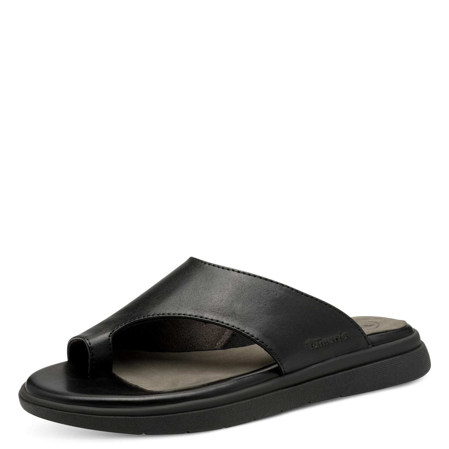 Tamaris Women's Comfort Mules Leather Wide Fit Sandals, Black (Black Nappa), 5 UK