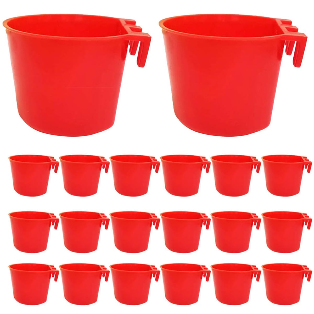 30 Tazas para Pájaros de Plástico PP Resistentes al Desgaste y Fáciles de Limpiar para Alimentación en Jaulas y Granjas de Aves