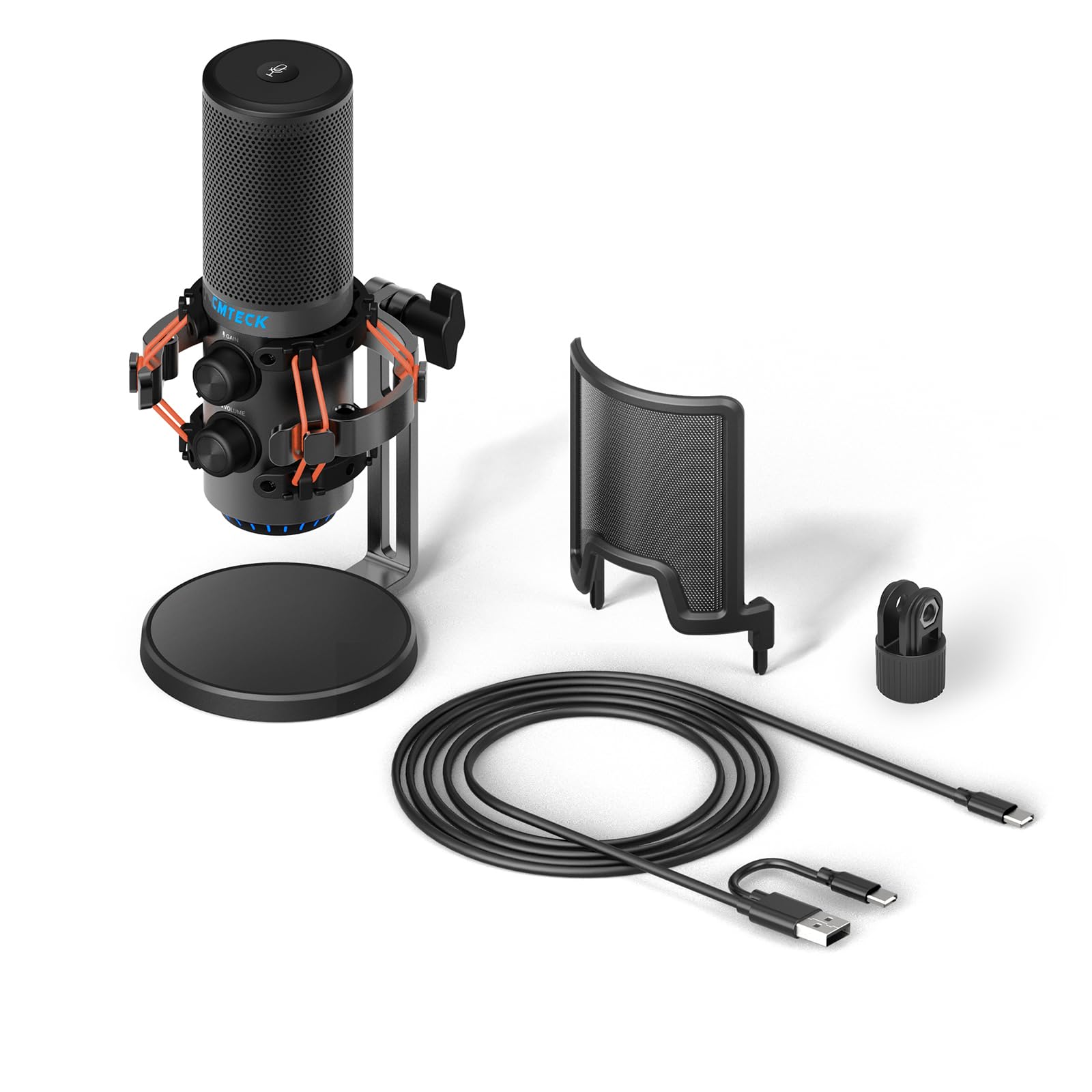 CMTECK USB Microphone, Gaming Microphone for PC, PS4, PS5, and Mac