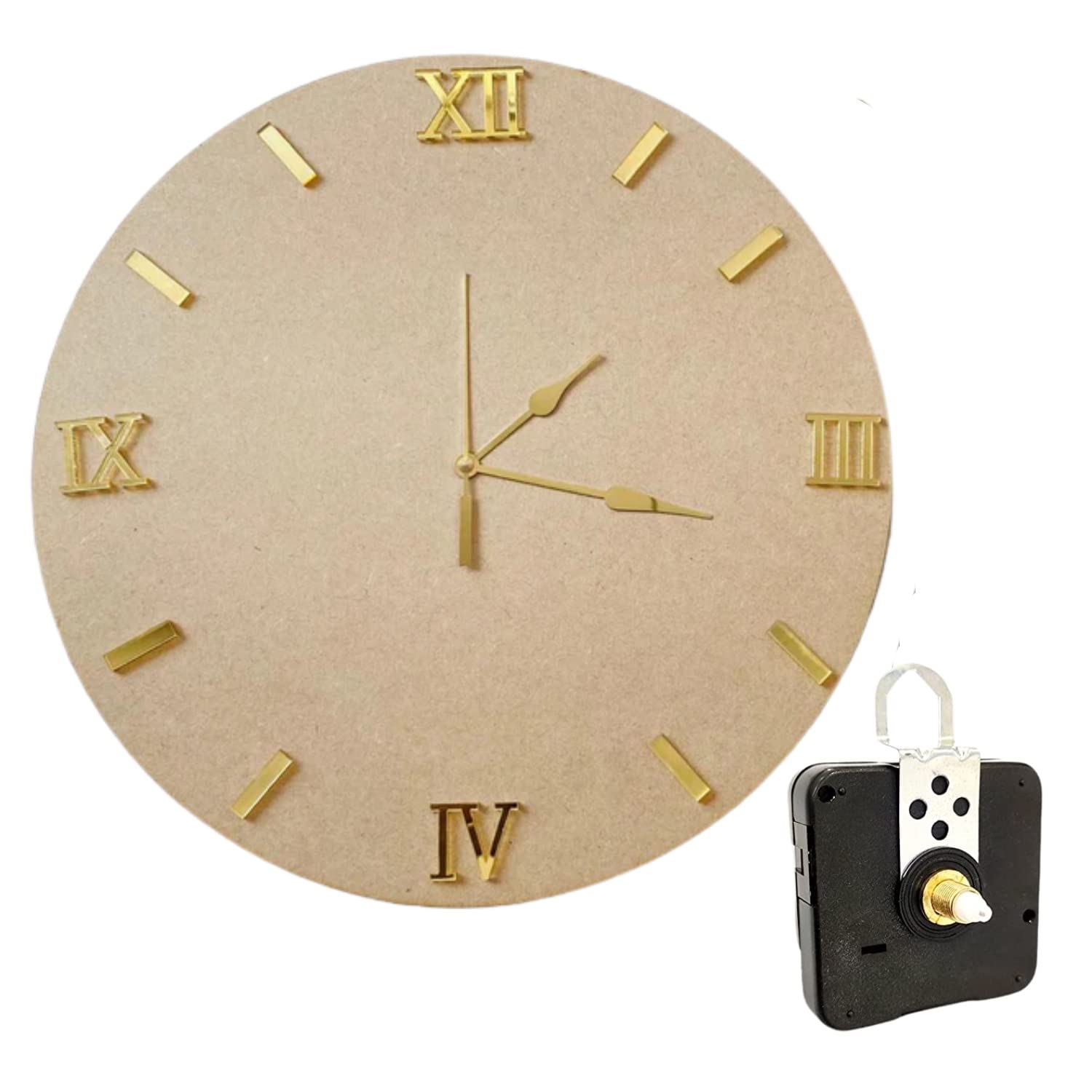 Sponsored Ad - R H LIFESTYLE DIY Clock Making Kit Round MDF Wooden Base Clock Set with Number, Hands and Movement Machine Resin Art Set (12 INCH)