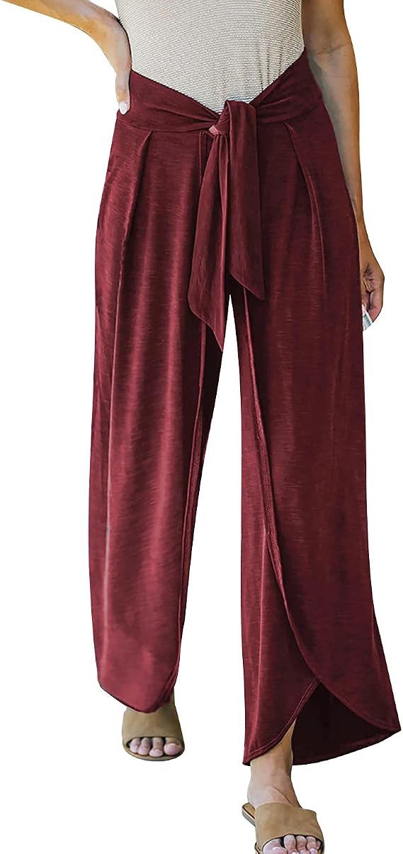 Waist Pocket Loose Long Wide Leg Pants 