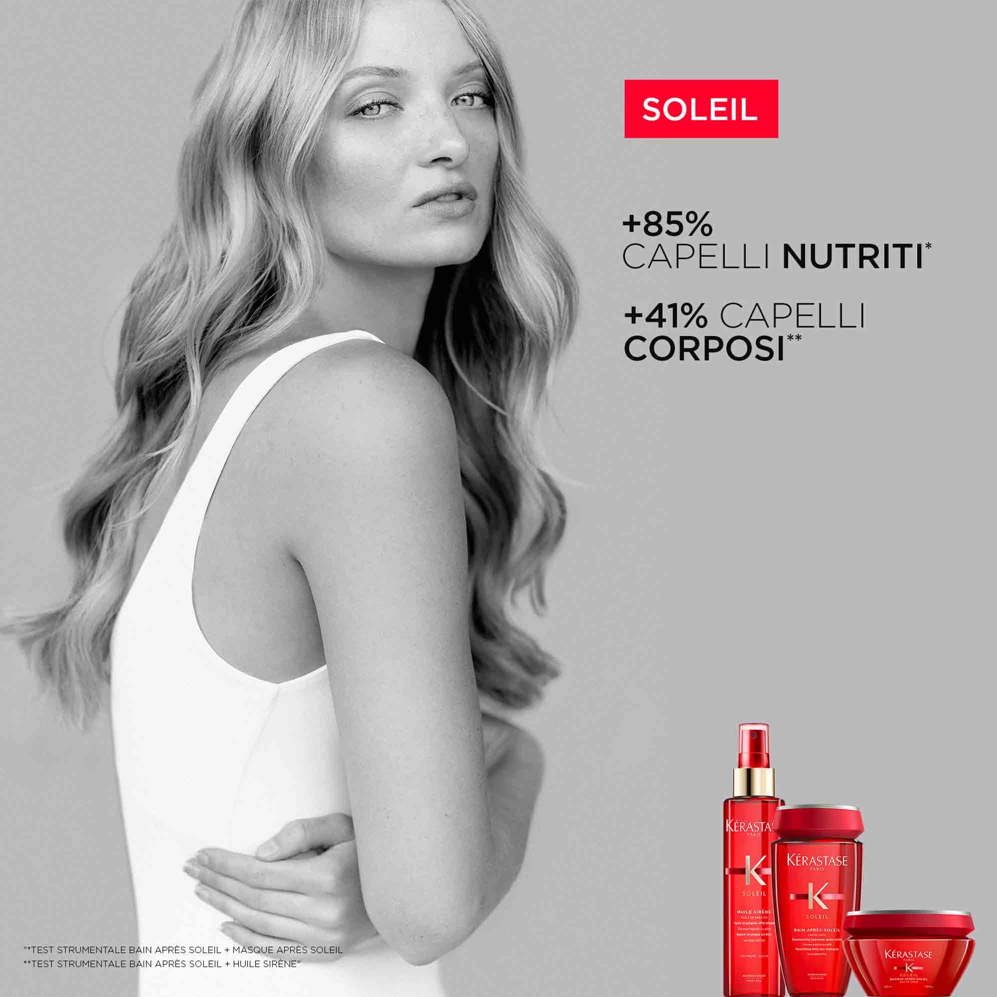 Kérastase Soleil, Shampoo Solare Protettivo + Maschera Nutriente & Anti-Crespo + Olio con Protezione, Trattamento per Capelli Senza Risciacquo