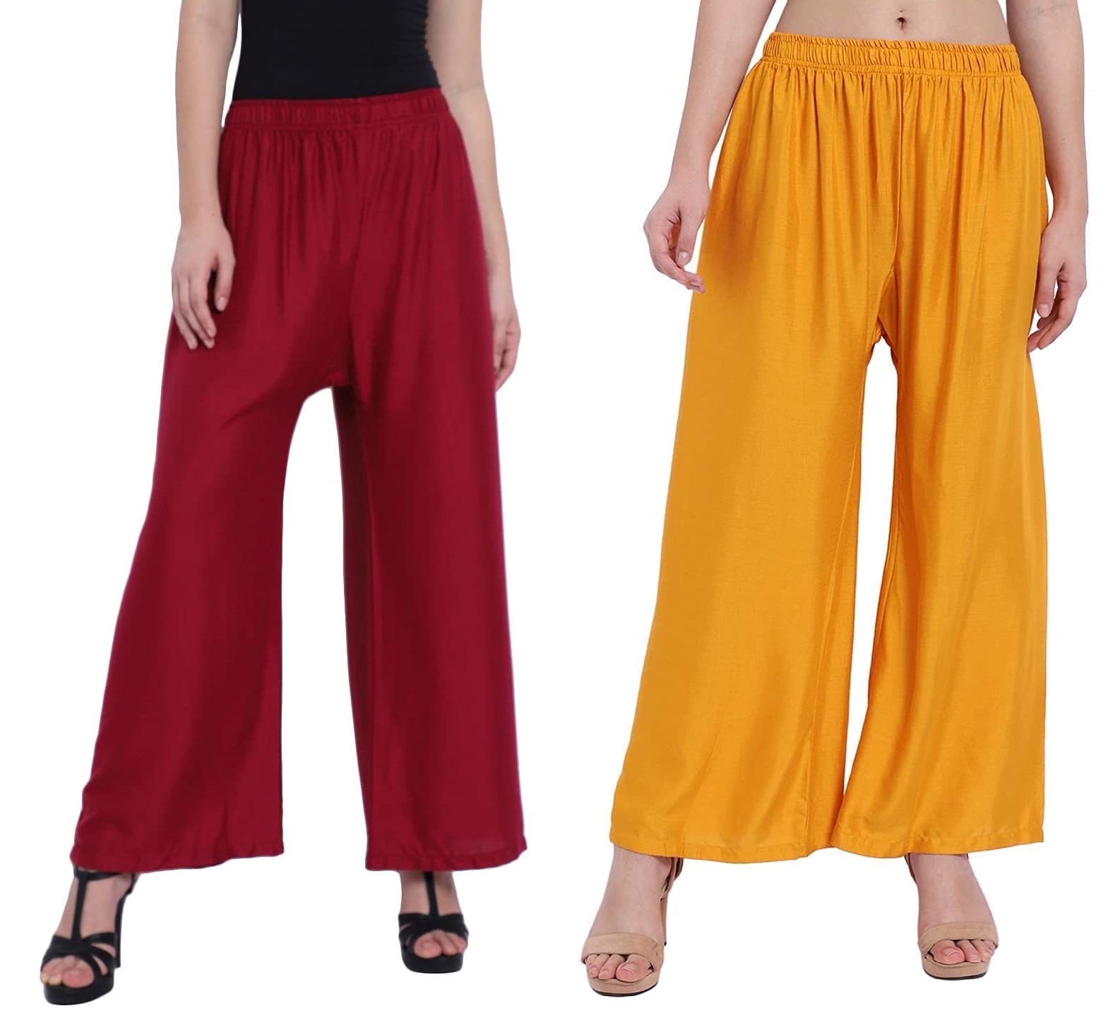 SBS Rayon Palazzo for Girls | Traditional Ethnic Wear Palazoo for Women Stylish Latest | Relaxed Fit Bottom Wear Casual Palazo for Woman & Girls | All Size & Color