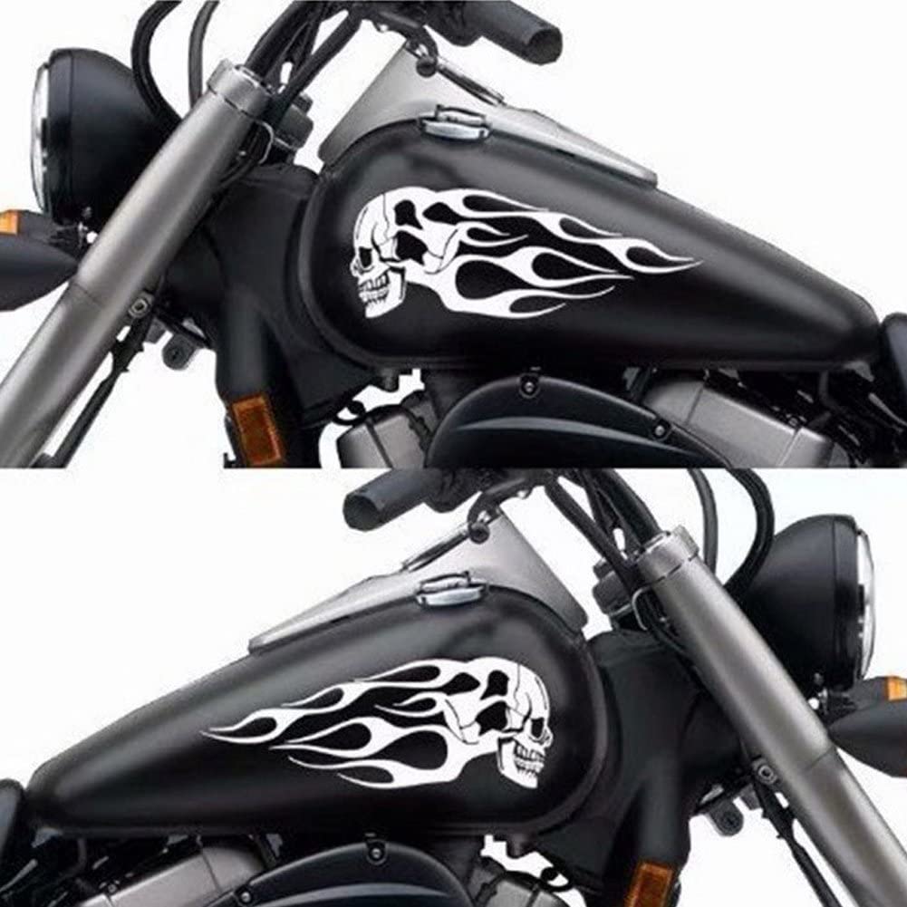 Wudaizhi Adesivo per Testa del Cranio 2 PCS/Coppia Adesivo Moto 3D Moto Decalcomanie Adesivi per La Testa del Cranio