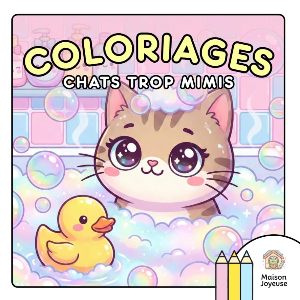 40 coloriages de chats kawaii: Illustrations de chats trop mimis | Beauty cats, Self-care, Cozy
