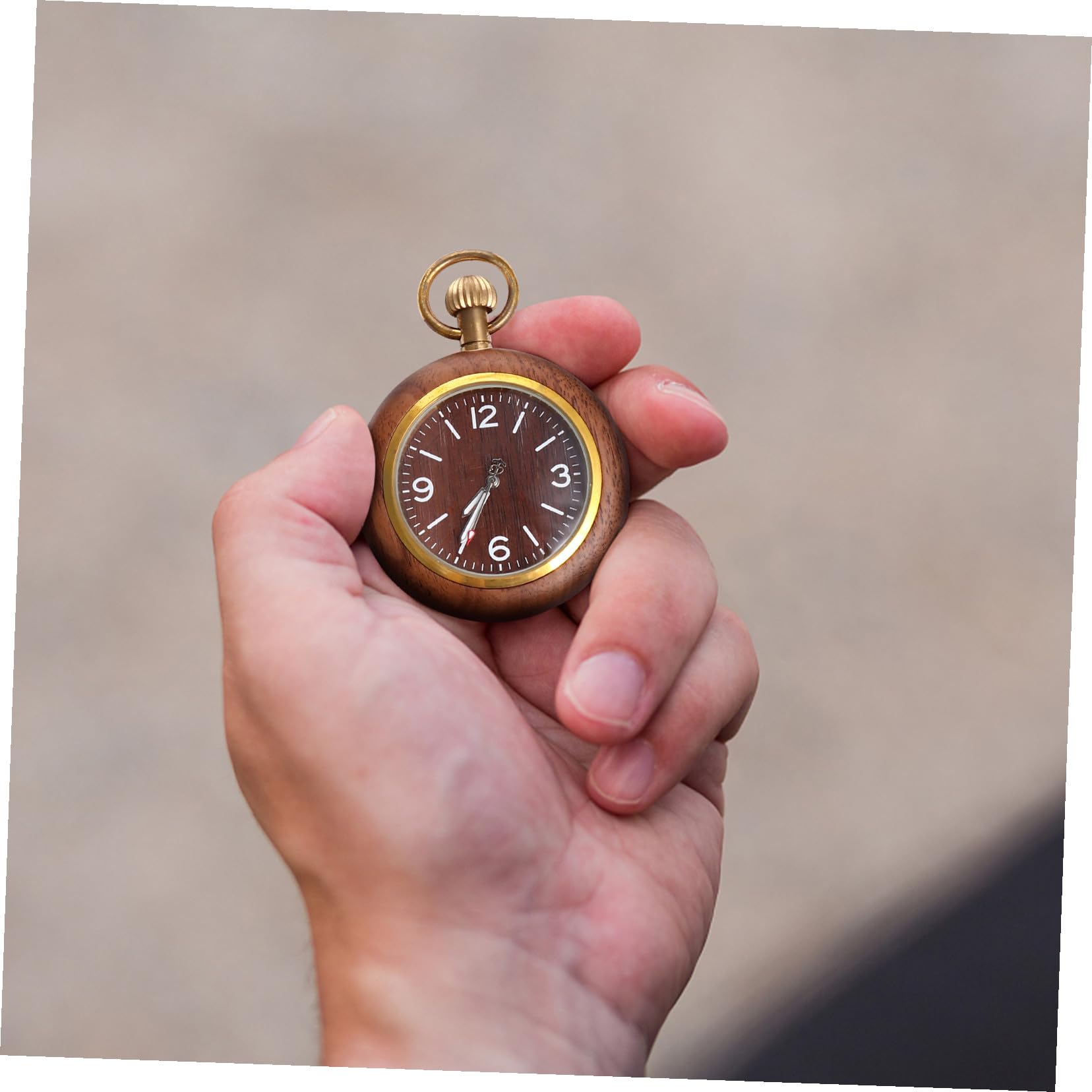 HOMSFOU Reloj de Bolsillo Antiguo Movimiento de Cuarzo Estilo Vintage para Disfraz y Uso Cotidiano