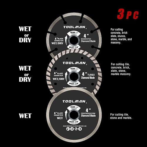 Toolman Hoja de sierra circular premium ajuste universal de 4 "para corte de madera y plástico STH019