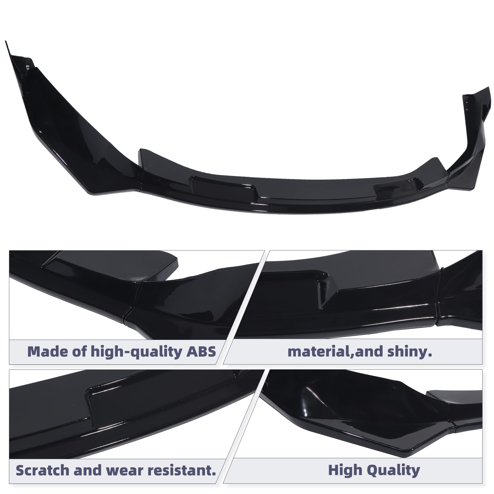 ZXMOTO Front Bumper Lip Spoiler Splitter Body Kit ABS Fit for BMW G80 M3 G82 G83 M4 2021 — view 4