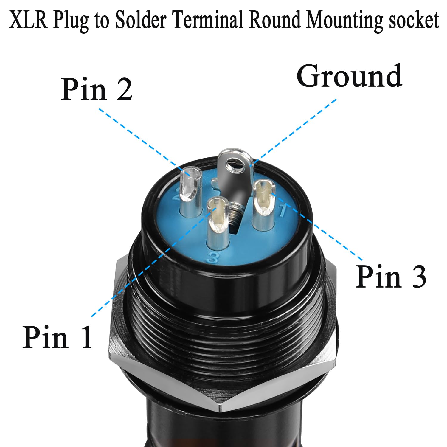 Amazon.co.jp: QIANRENON XLRオスネジ固定はんだアダプター - 3ピンXLR