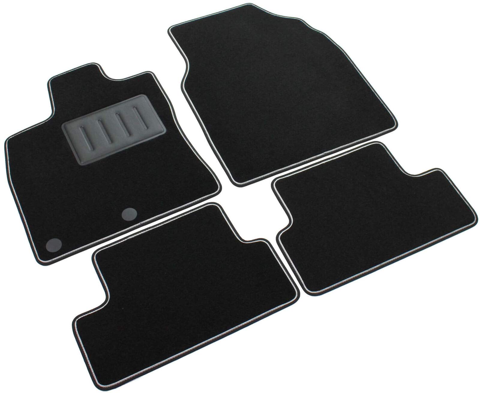 Il Tappeto Auto Sprint03302 Black Non-Slip Car Mats with Two Colour Edges and Reinforced Rubber Heel Protector Qashqai 2007 > 2013