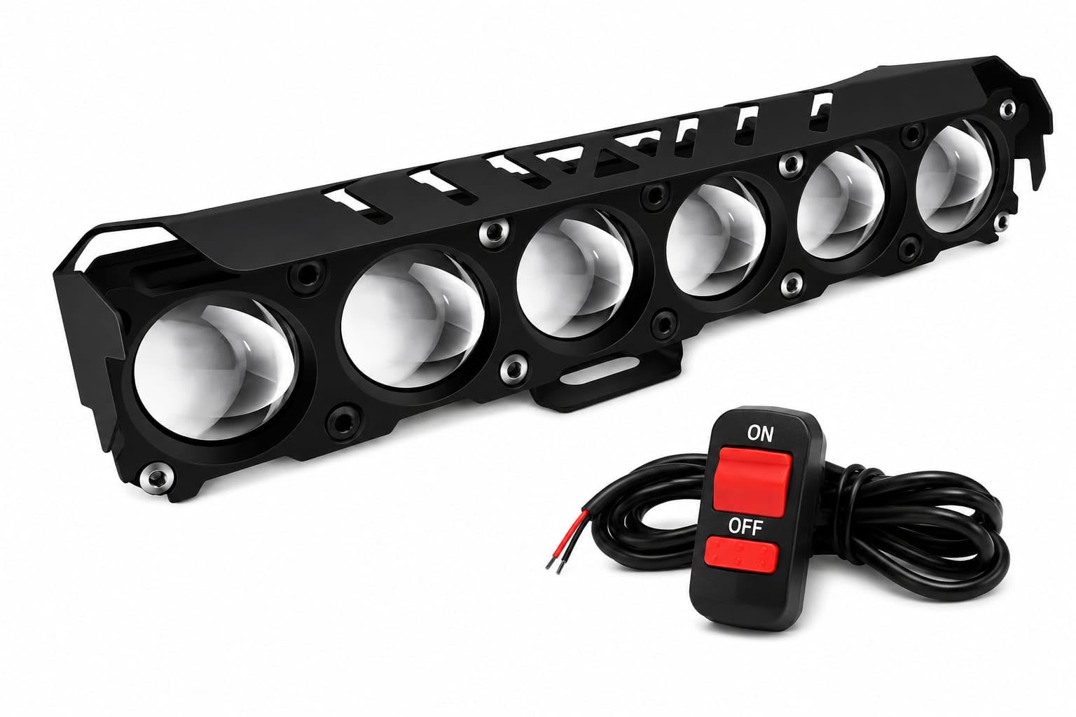 BIKEBLOOM 6 Lens LED Fog Light for Motorbikes & Cars Pack of 1 - Image 1