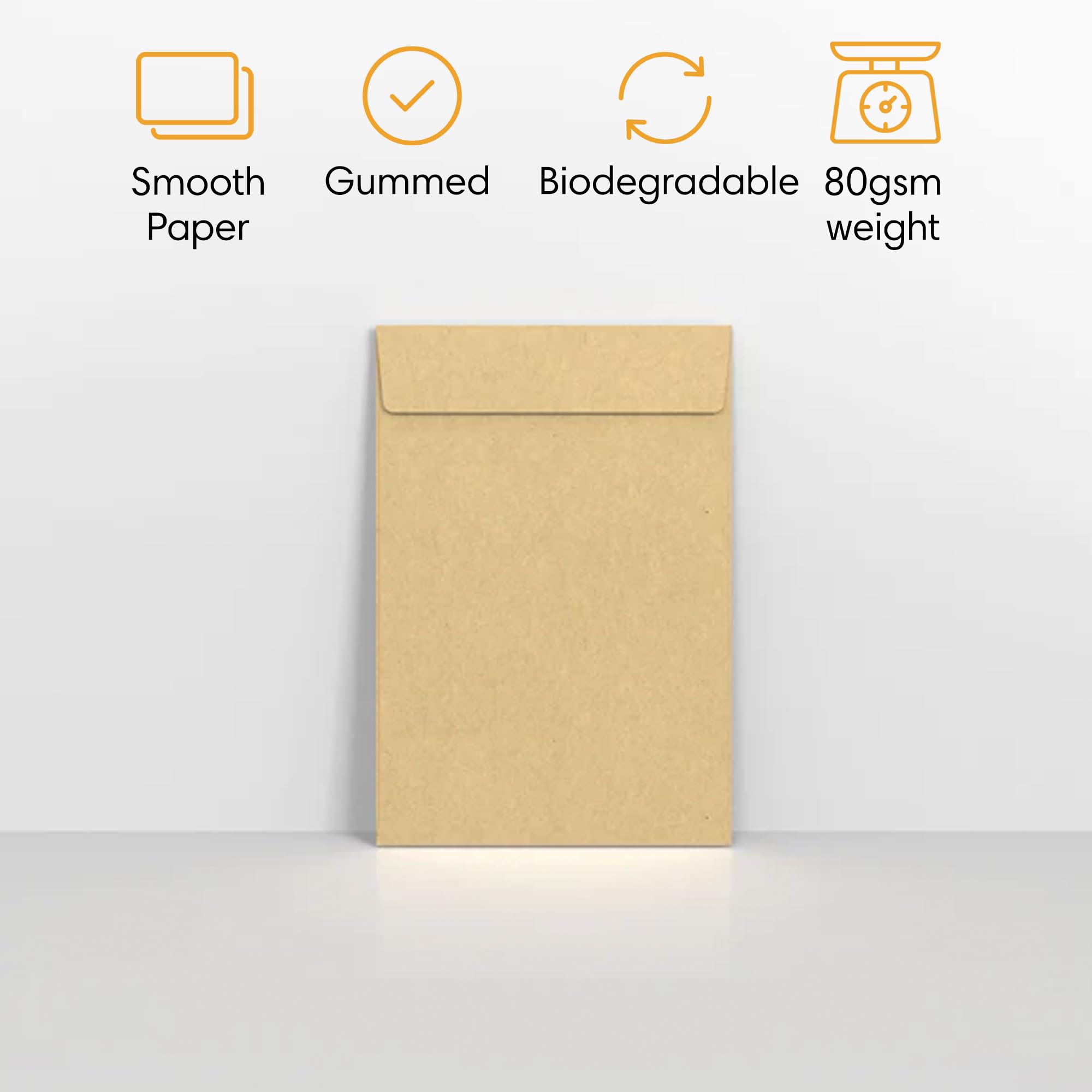 Lempac Professional Manilla Business Envelopes with Secure Gummed Closure 1000 Pack - Image 2