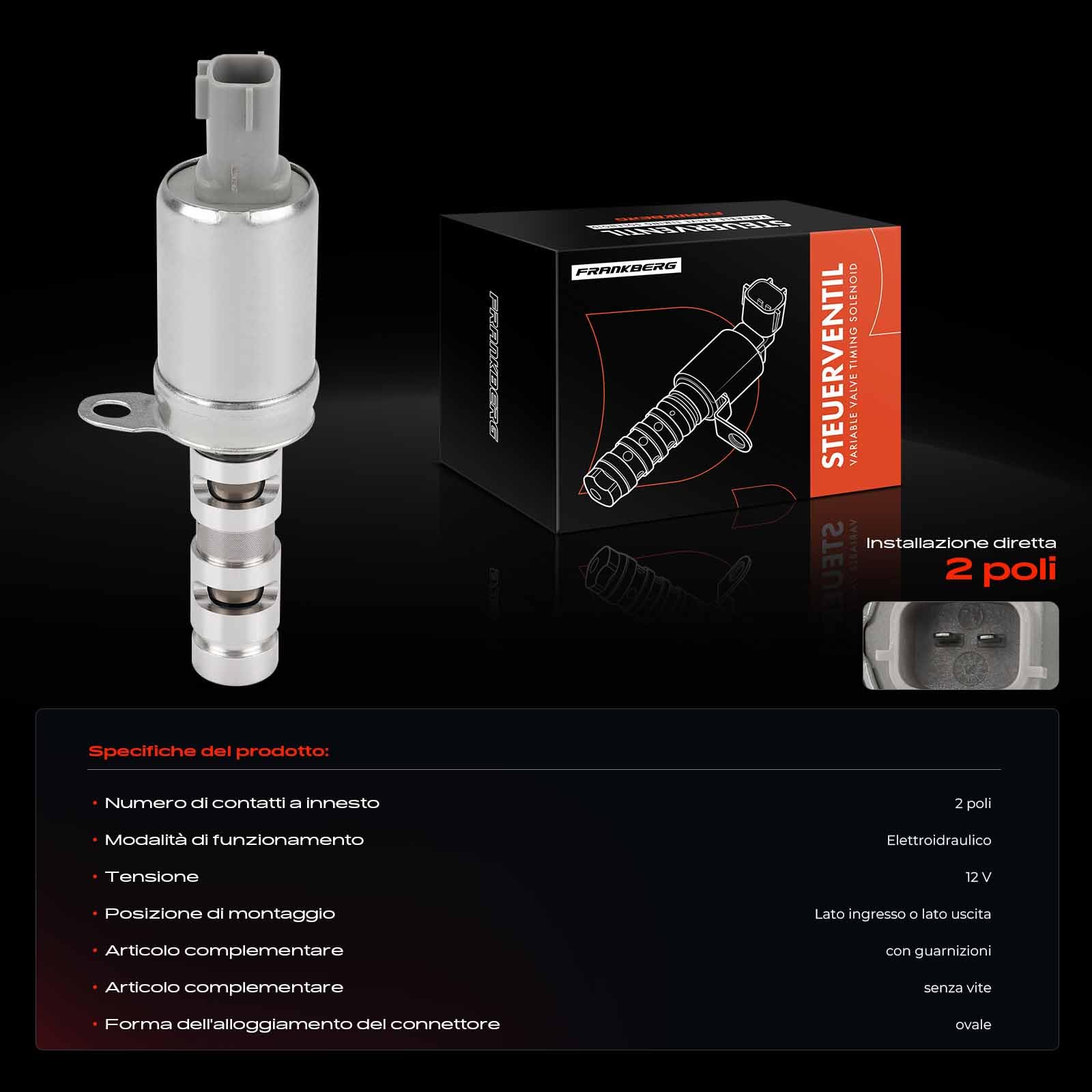 Frankberg Regolatore dell'albero a camme Compatibile con Micra III K12 1.2 16V Note E11 NE11 1.4 Micra III K12 1.4 16V Note E11 NE11 1.4 LPG Micra III K12 1.0 16V 23796AX02A,23796AX010