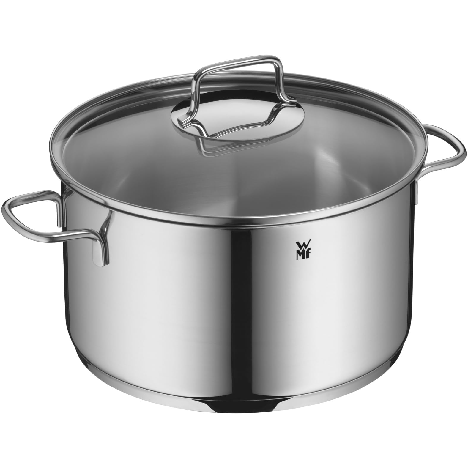 WMF Astoria - Batería de Cocina de 5 Piezas, Ollas Altas con tapas (16/20/24 cm), Olla baja con tapa (20 cm), Cazo (16 cm), Cromargan Acero Inoxidable pulido, Apto para Inducción