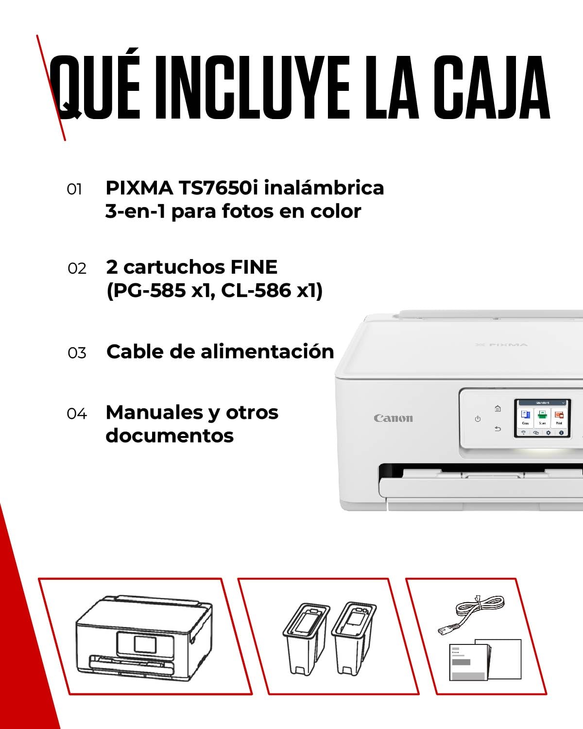 Canon PIXMA TS7650i – Impresora Multifunción para Uso Doméstico | Conexión Inalámbrica, Imprime Desde tu Smartphone | Impresoras con PIXMA Print Plan